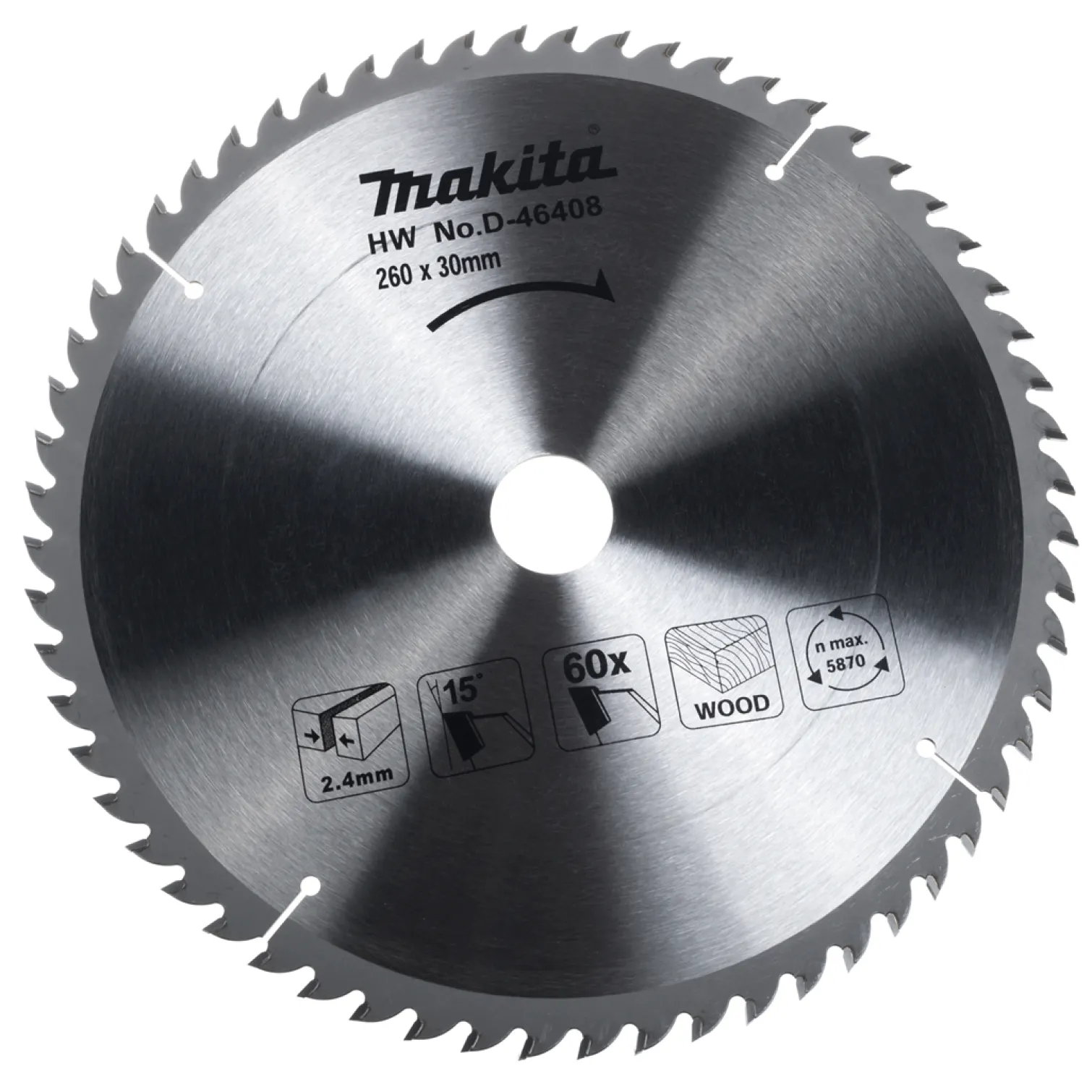Tarcza do drewna 260x30mm Z60 Makita D-46408
