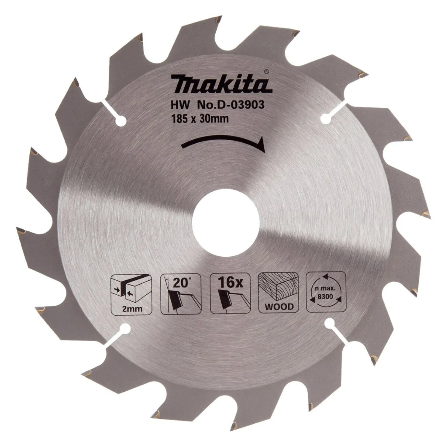 Tarcza do szybkiego cięcia drewna HM 185x30mm Z16 Makita D-03903
