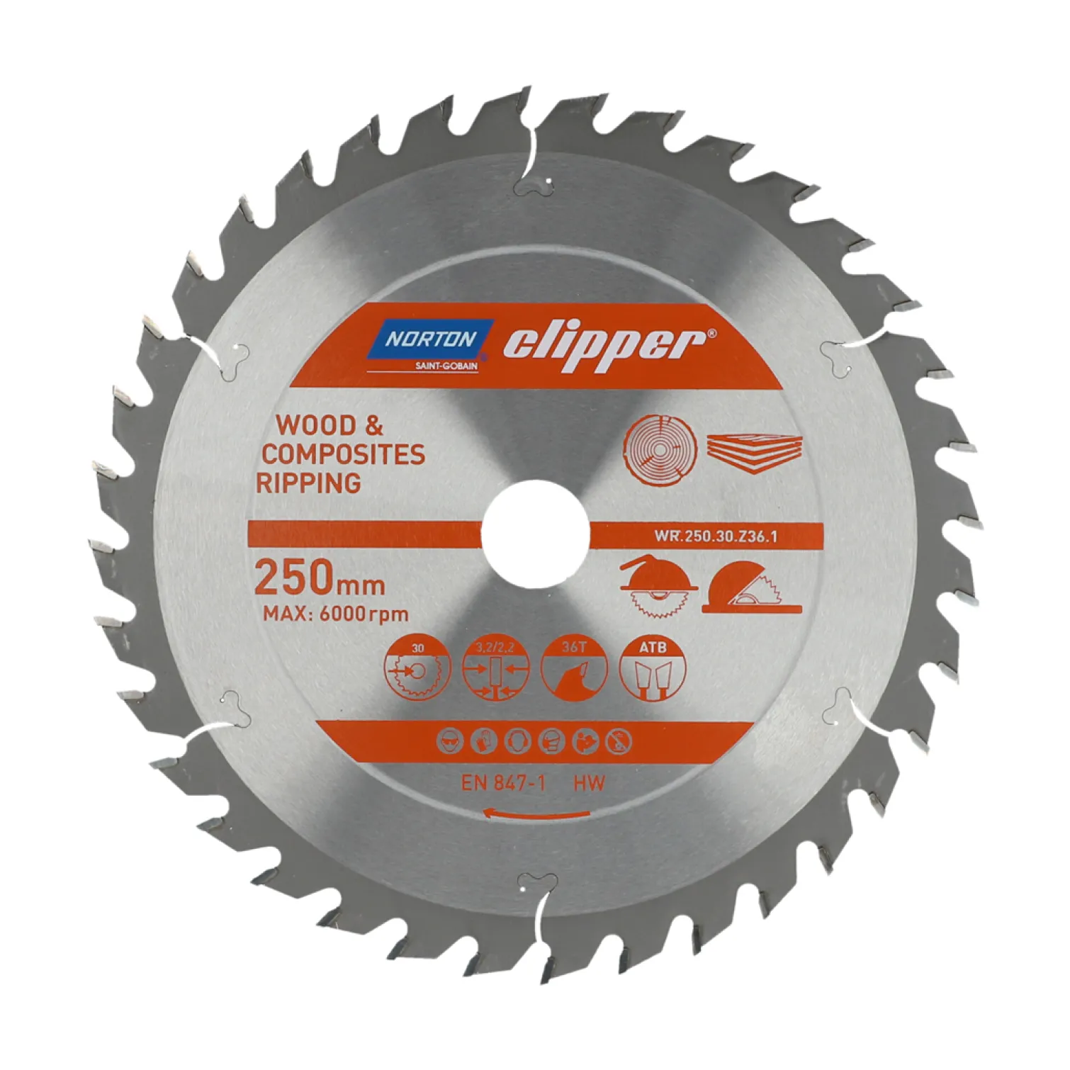 Tarcza pilarska widiowa Norton WR.250.30.Z36.1