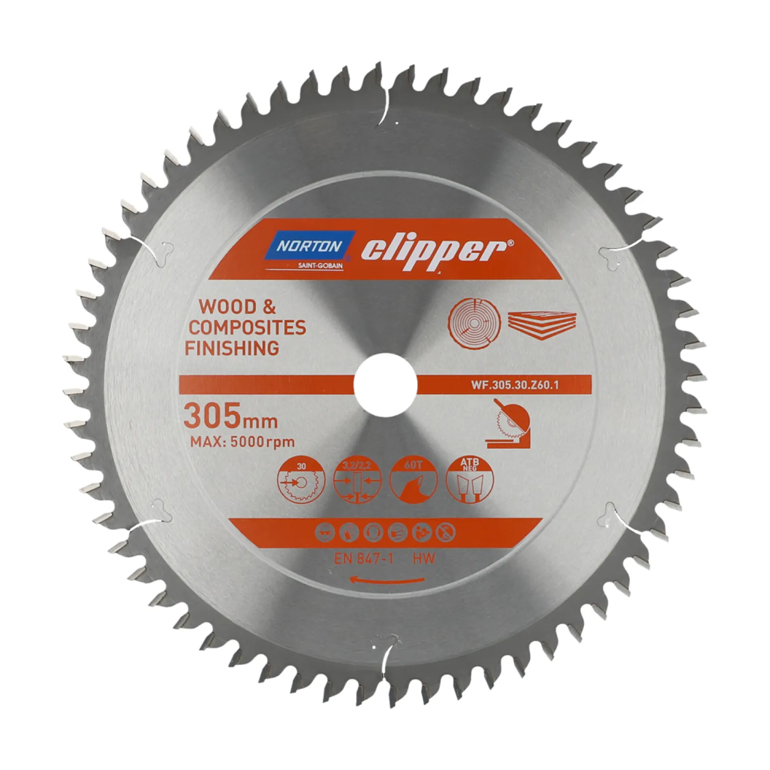 Tarcza pilarska widiowa 305x30mm Norton WF.305.30.Z60.1