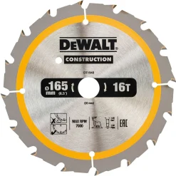 Tarcza pilarska 165x20mm 16T DeWalt DT1948-QZ
