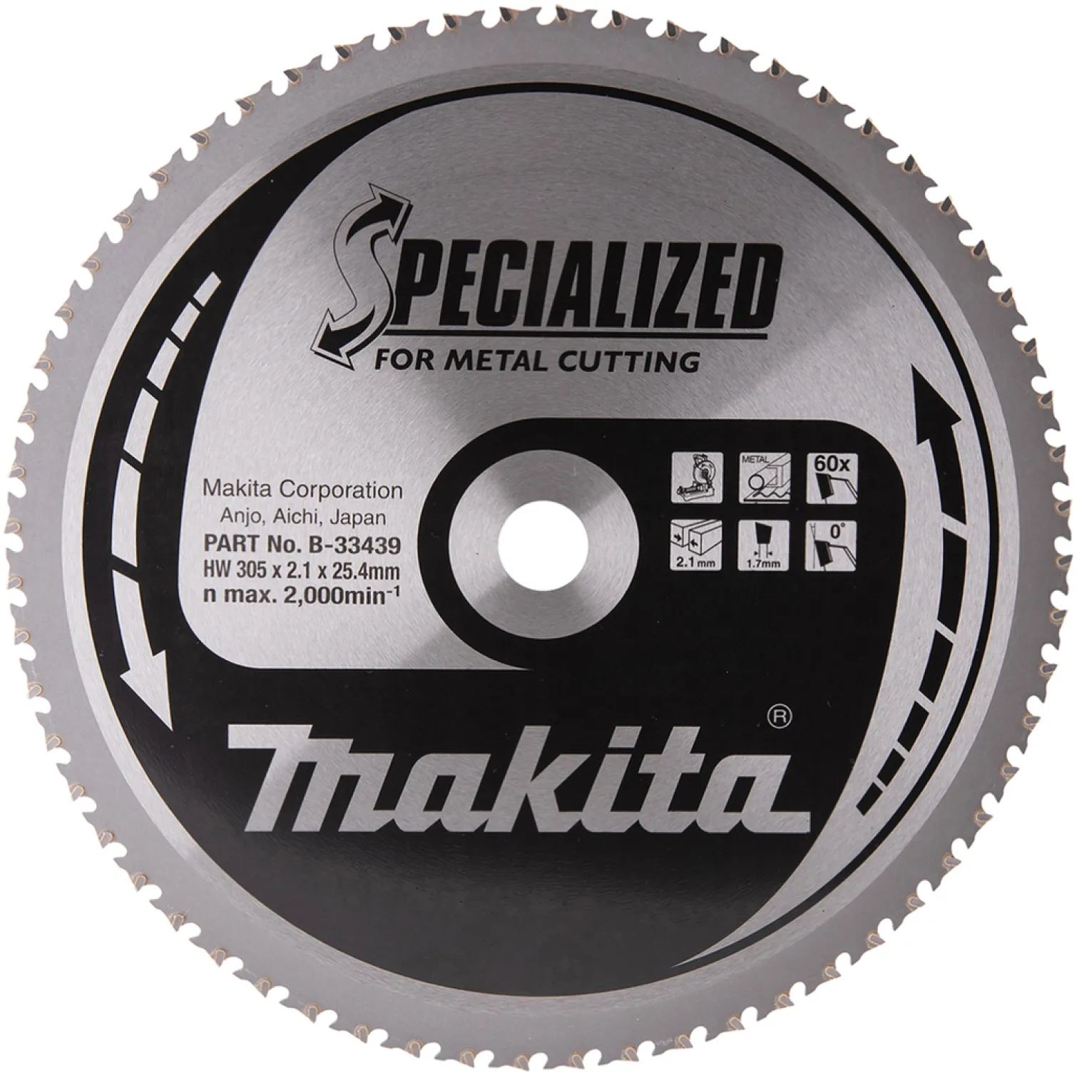 Tarcza zębata 305x2,1x25,4 mm Makita B-33439