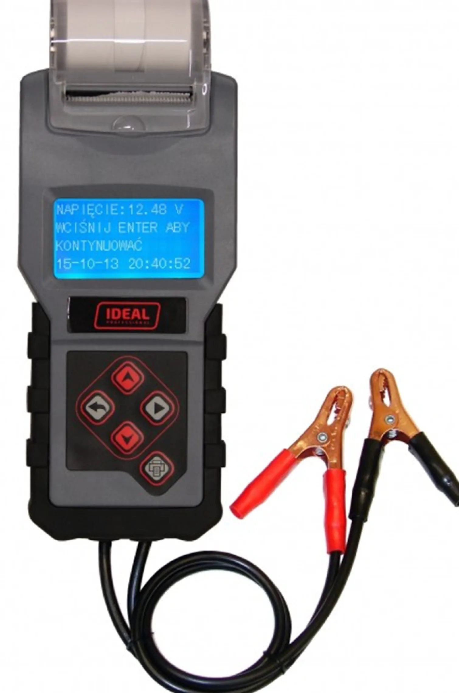 Tester akumulatorów - cyfrowy z drukarką 12V Ideal BDT4000