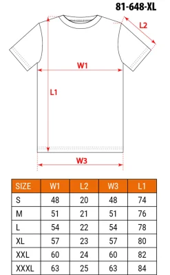 T-shirt czerwony, rozmiar XL Neo 81-648-XL
