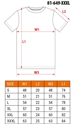 T-shirt granatowy, rozmiar XXXL Neo 81-649-XXXL