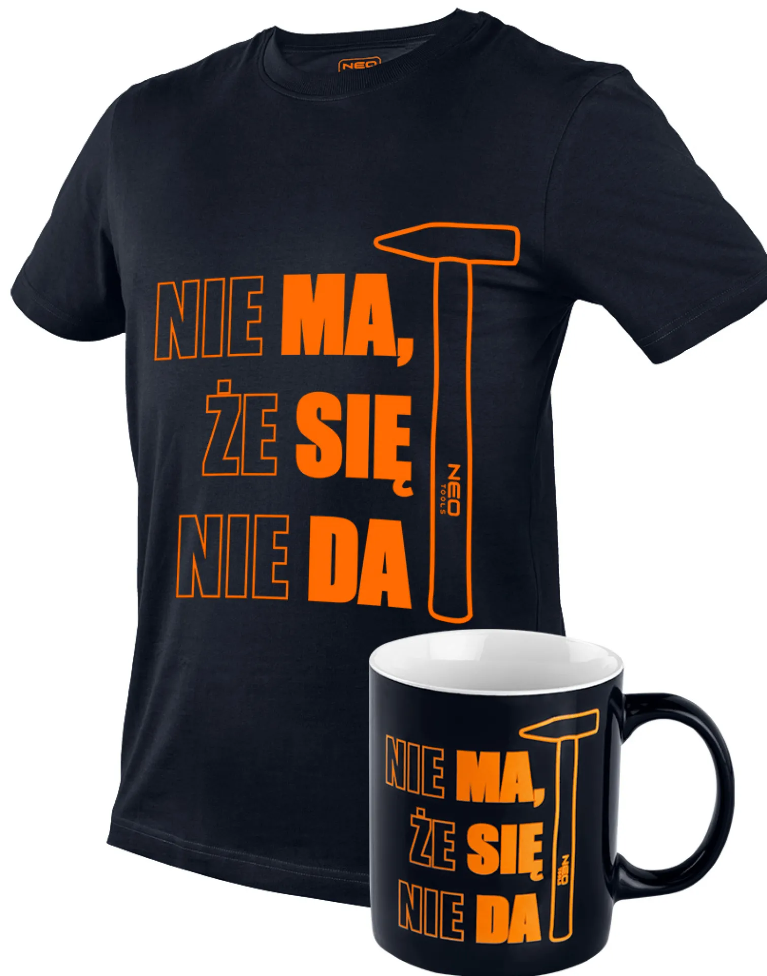 T-shirt z nadrukiem, MA SIĘ DA, rozmiar XL Neo 81-642-XL