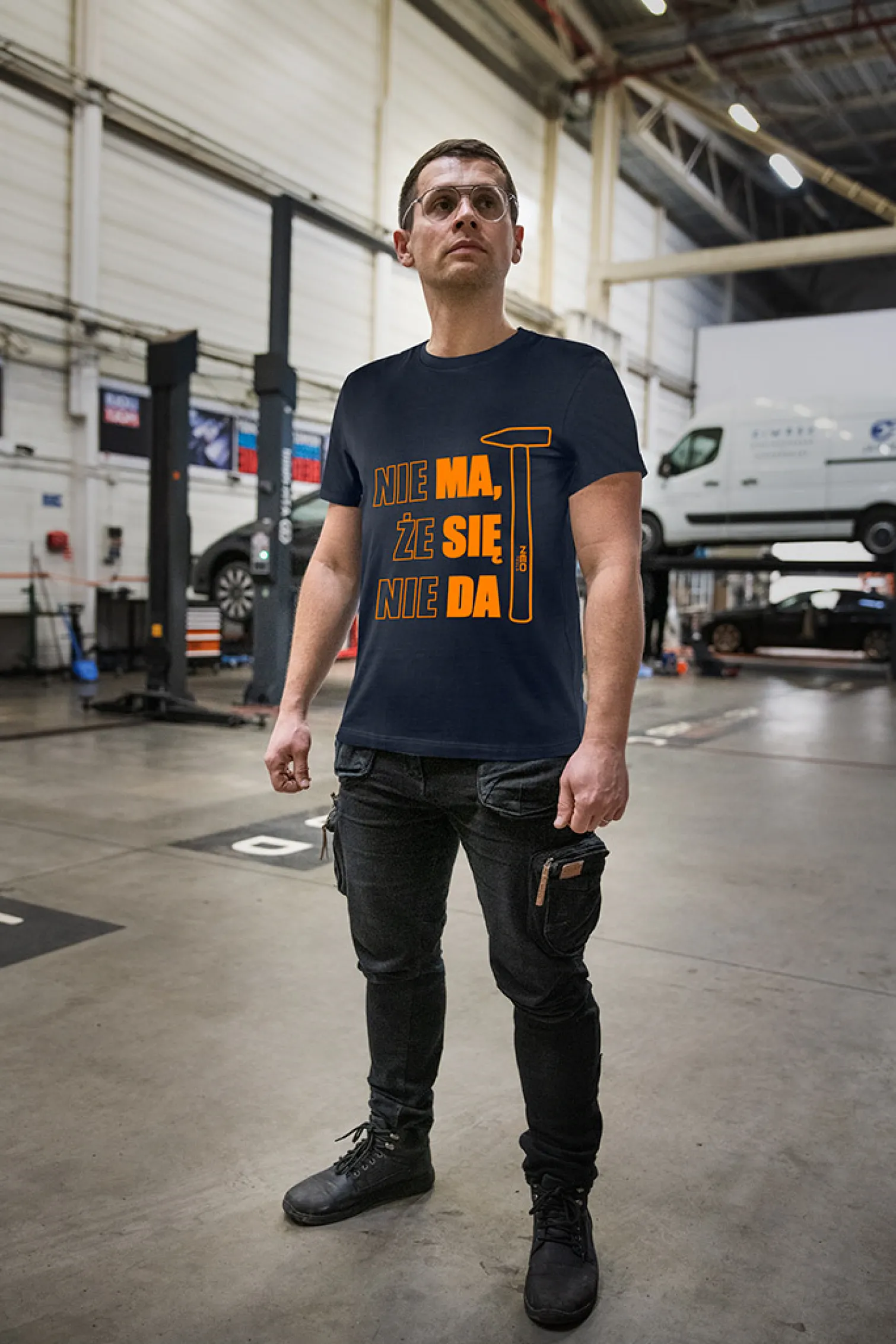 T-shirt z nadrukiem, MA SIĘ DA, rozmiar XL Neo 81-642-XL