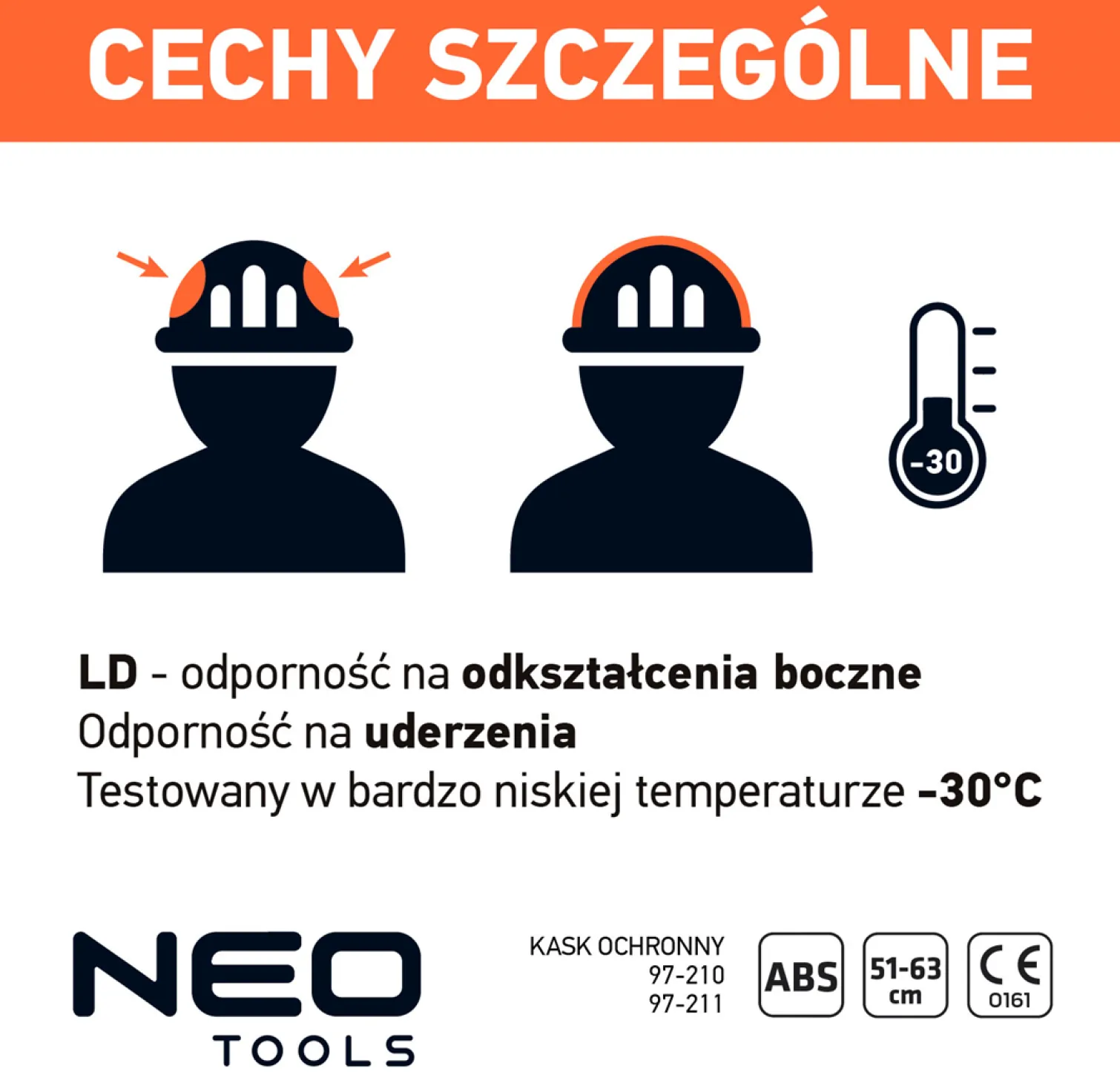 Żółty hełm przemysłowy do pracy na wysokościach Neo 97-210