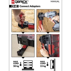 Uchwyty ścienne do skrzyń Qbrick System ONE Connect Adapters