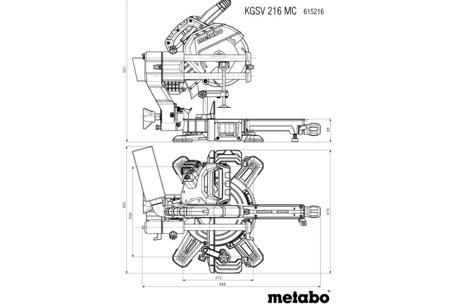 Ukośnica Metabo KGSV 216 MC