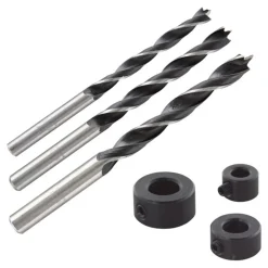 Wiertła do połączeń kołkowych 6, 8, 10 mm z ogranicznikami, 3szt. Wolfcraft WF2730000