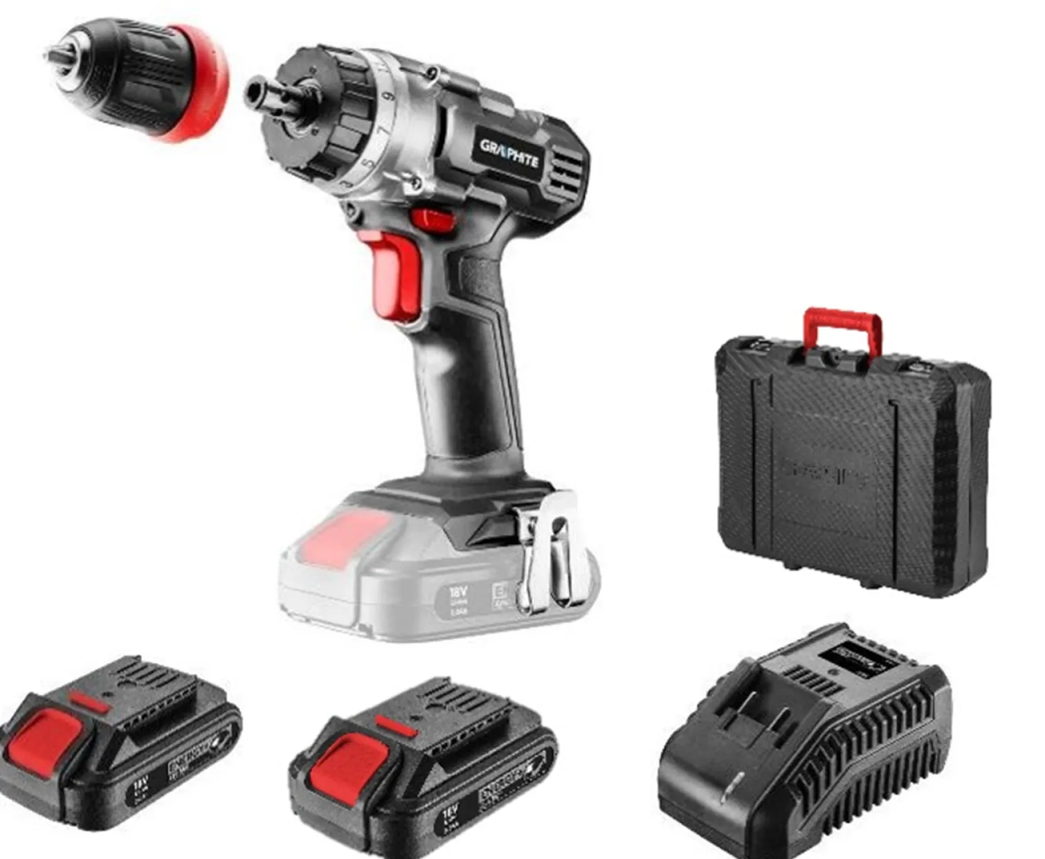 Wiertarko-wkrętarka Graphite Energy+ 58G022-SET2 2x2,0Ah