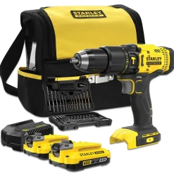 Wiertarko-wkrętarka udarowa Stanley FatMax V20 SFMCD711DSA 2x2,0Ah
