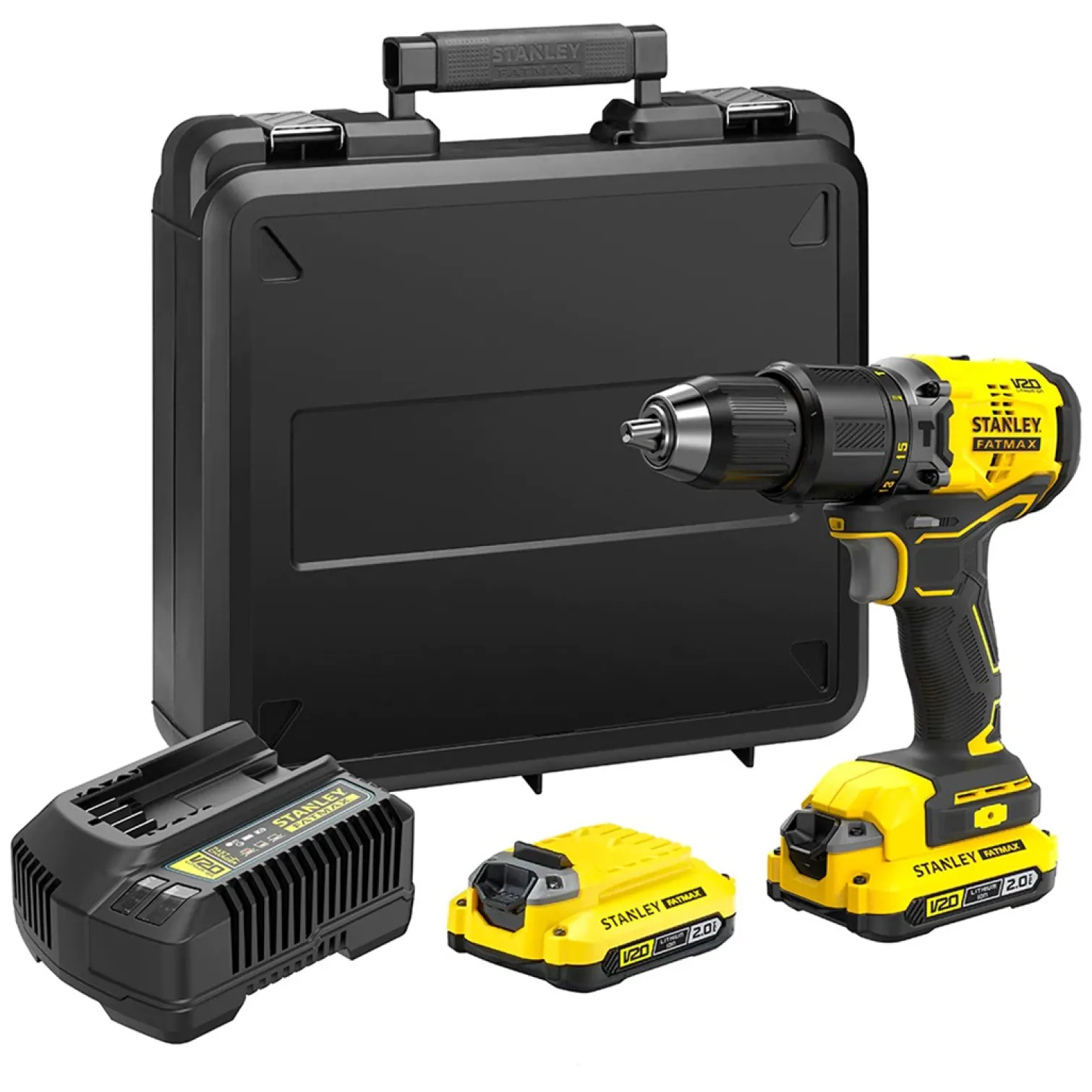 Wiertarko-wkrętarka udarowa Stanley FatMax V20 SFMCD715D2K 2x2,0Ah