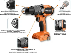 Wiertarko-wkrętarka udarowa 18V Neo Energy+ 04-616