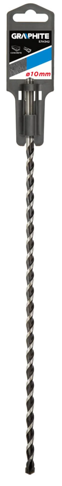 Wiertło do betonu 10x400mm, końcówka motylkowa Graphite 57H342