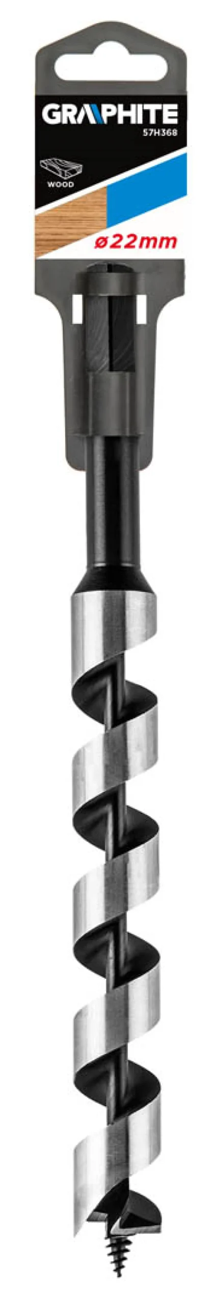 Wiertło do drewna spiralne, 22x250mm Graphite 57H368