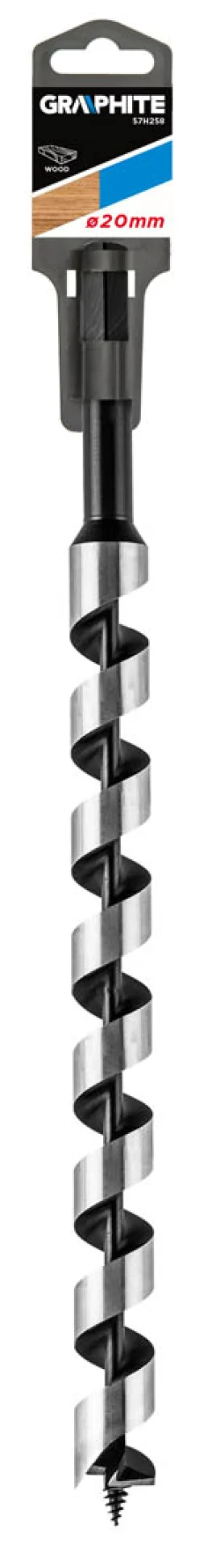 Wiertło do drewna spiralne, 20x400mm Graphite 57H258