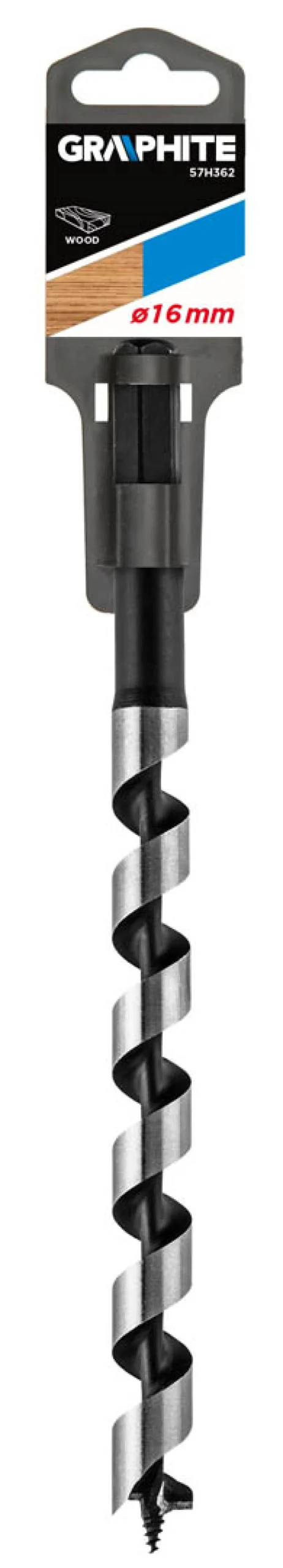 Wiertło do drewna spiralne, 16x250mm Graphite 57H362