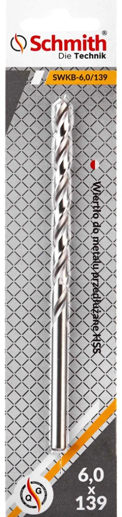 Wiertło do metalu HSS DIN 340 przedłużane 8,0x165mm Schmith SWKB-8,0/165