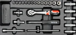 Wkładka do szuflady nasadki i akcesoria 1/4" 25 części Yato YT-5541