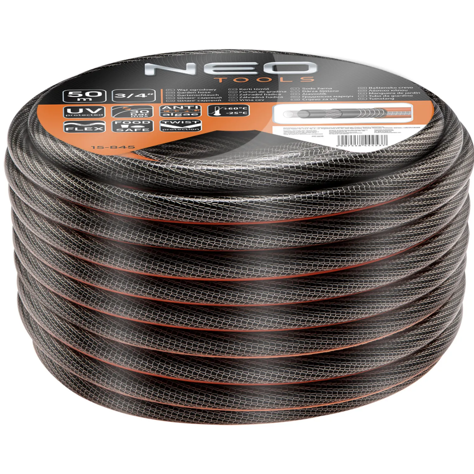 Wąż ogrodowy 3/4" 50m Neo PROFESSIONAL 15-845