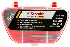 Wykrętaki do urwanych śrub 5szt. Schmith SWDUS