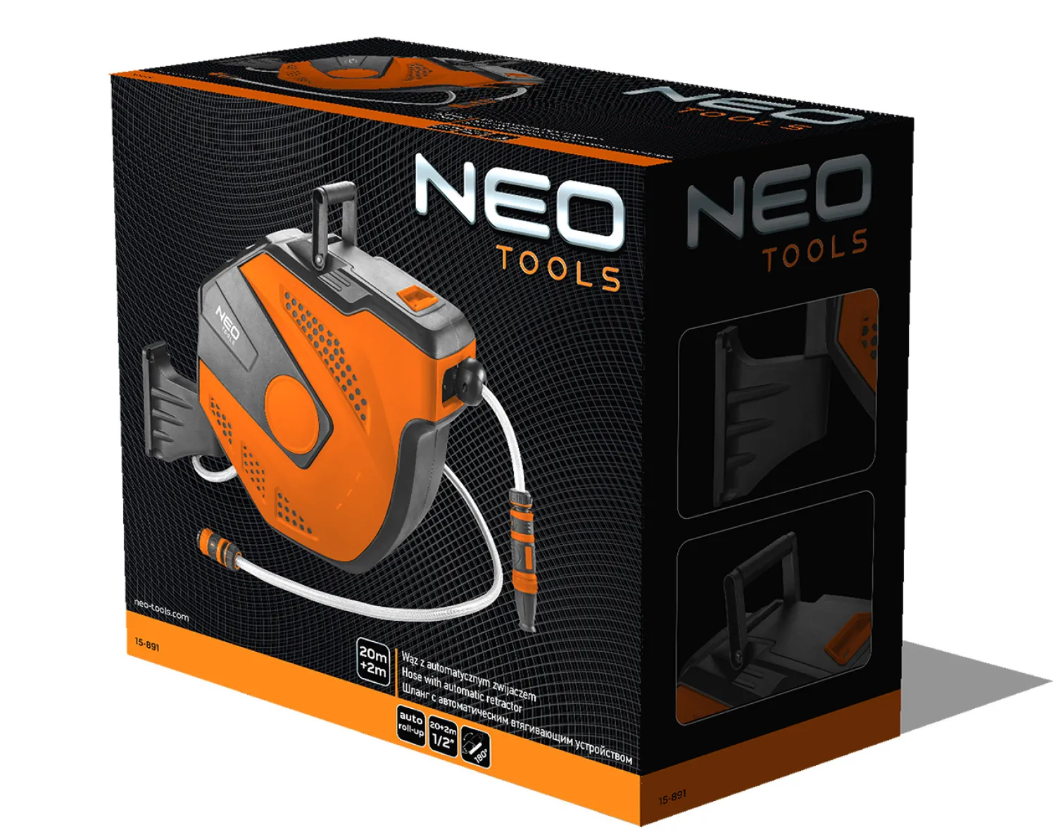 Wąż z automatycznym zwijaczem Neo 15-891