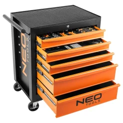 Wózek narzędziowy z wyposażeniem, 117 szt. Neo 84-214-6