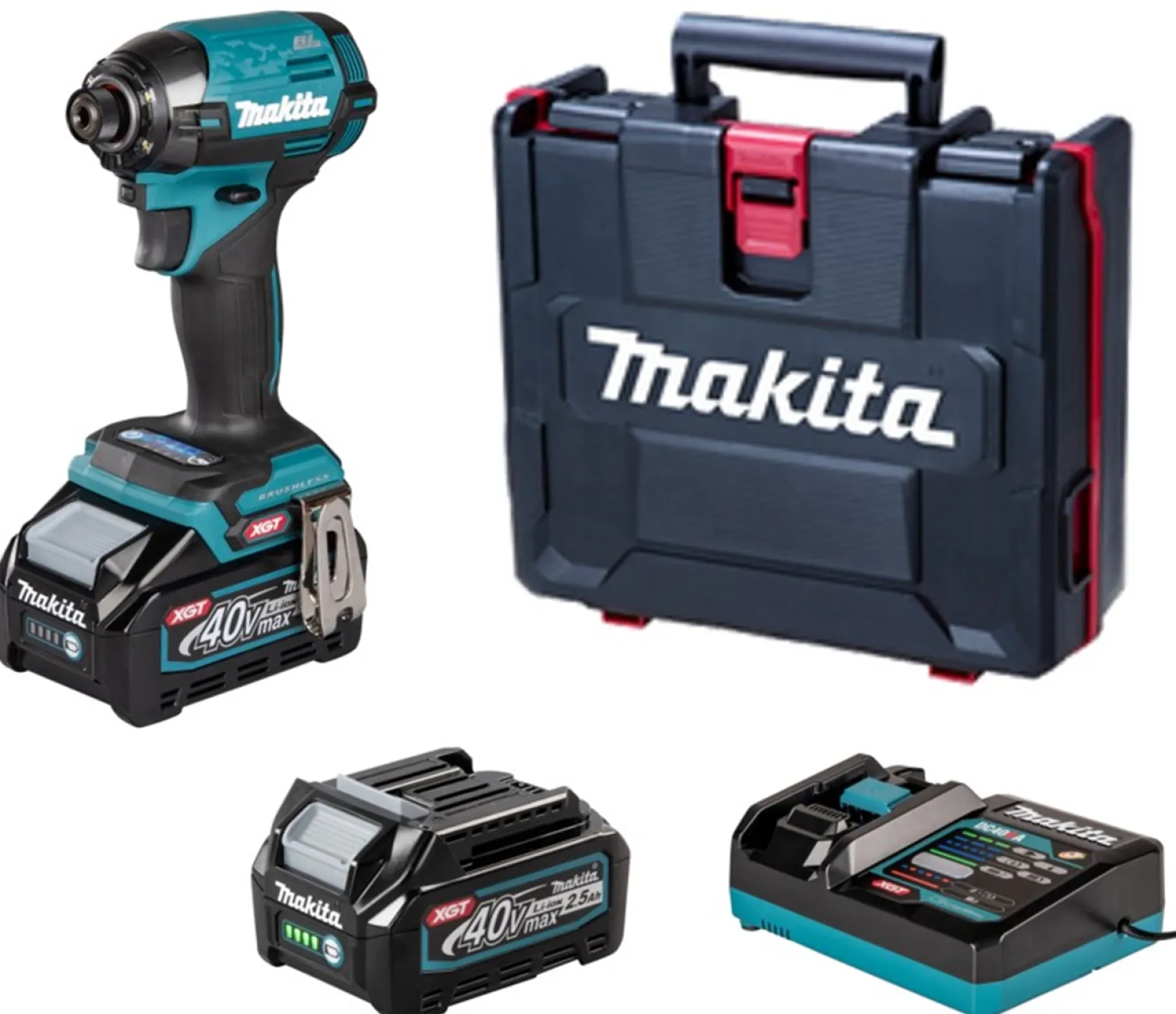Zakrętarka udarowa Makita XGT TD002GD202 2x2,5Ah
