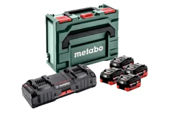Zestaw 4 akumulatorów 18V LiHD 8.0Ah i 2 ładowarek ASC Ultra w MetaLoc Metabo 685135000