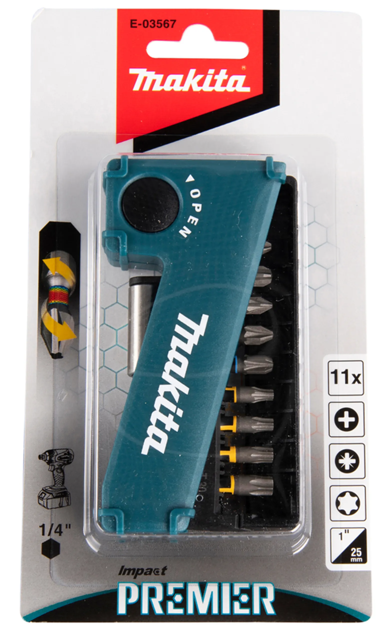 Zestaw bitów 11 szt. Makita E-03567