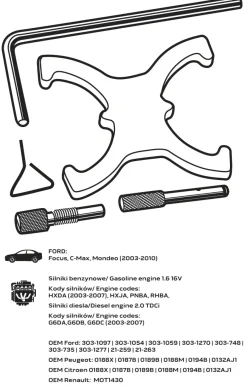 Zestaw blokad rozrządu Ford Focus Neo 11-335
