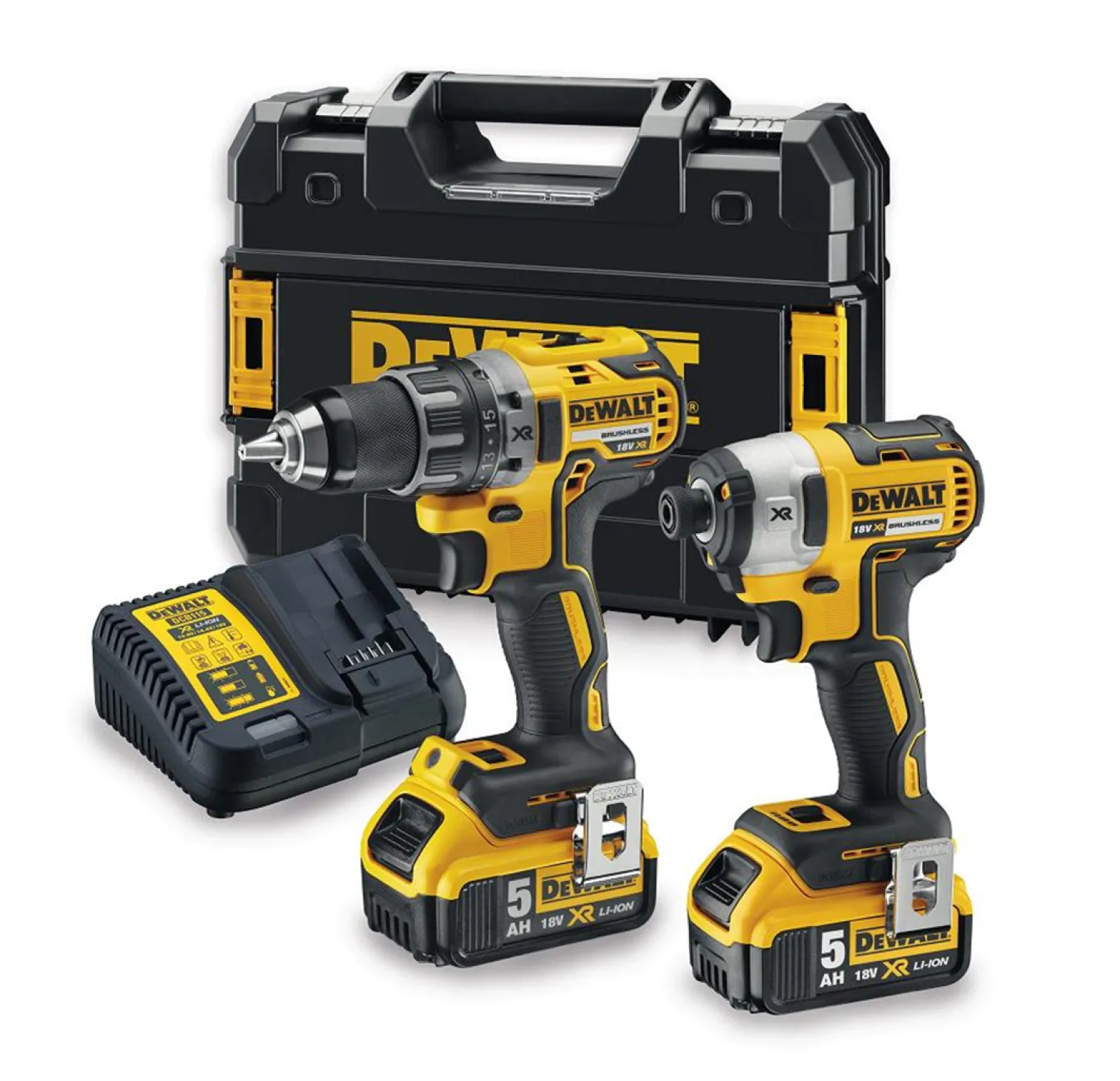 Zestaw elektronarzędzi 18V DeWalt XR DCK268P2T 2x5.0Ah