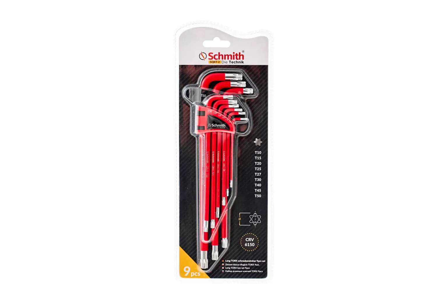 Zestaw kluczy długich TORX 9szt. Schmith SQKT-2
