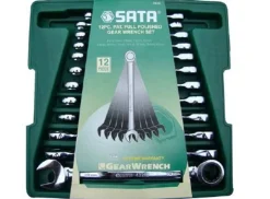 Zestaw 12 kluczy płasko-oczkowych z grzechotką Gearwrench Sata 09040