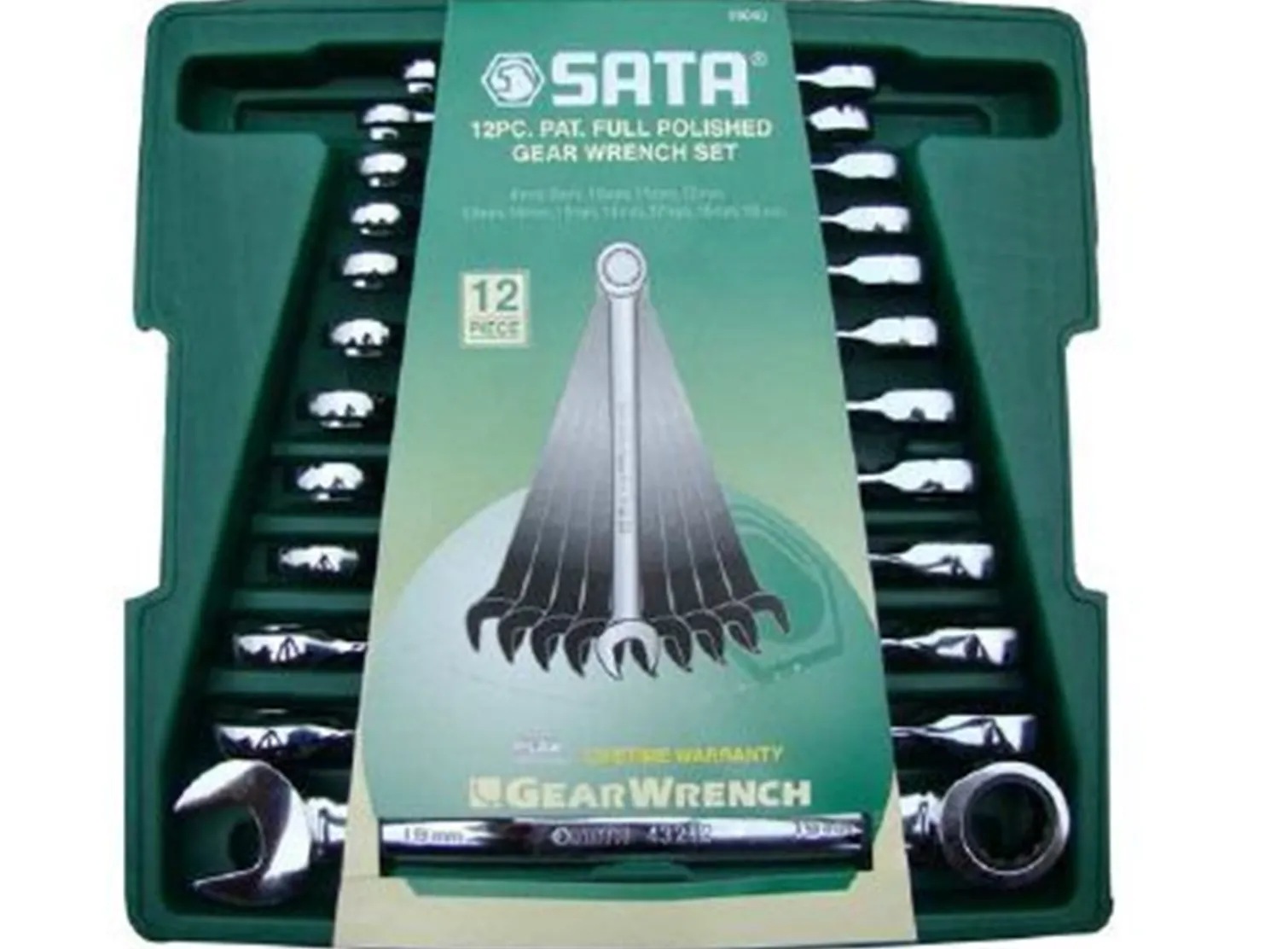 Zestaw 12 kluczy płasko-oczkowych z grzechotką Gearwrench Sata 09040