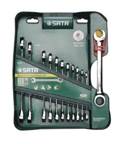 Zestaw 12 kluczy płasko-oczkowych z grzechotką Gearwrench Sata 09066