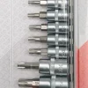 Zestaw kluczy trzpieniowych 1/4" 3/8" Torx na szynie 12szt. Yato YT-04331