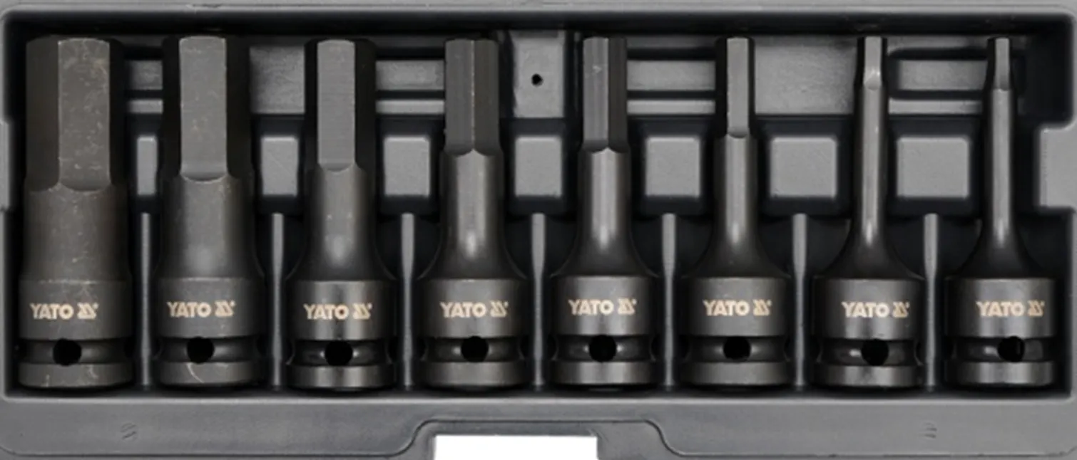 Zestaw kluczy udarowych trzpieniowych hex 1/2" Yato YT-1066