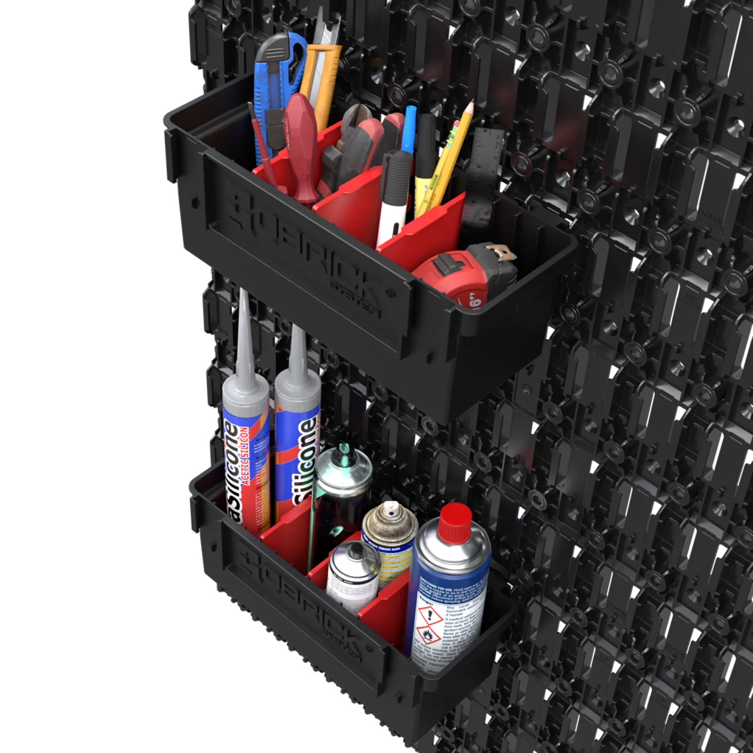 Zestaw modułowych pojemników Qbrick System Custom Deep Modular Bin Set