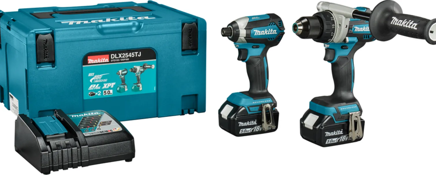 Zestaw narzędzi akumulatorowych 18V Makita DLX2545TJ 2x5.0Ah