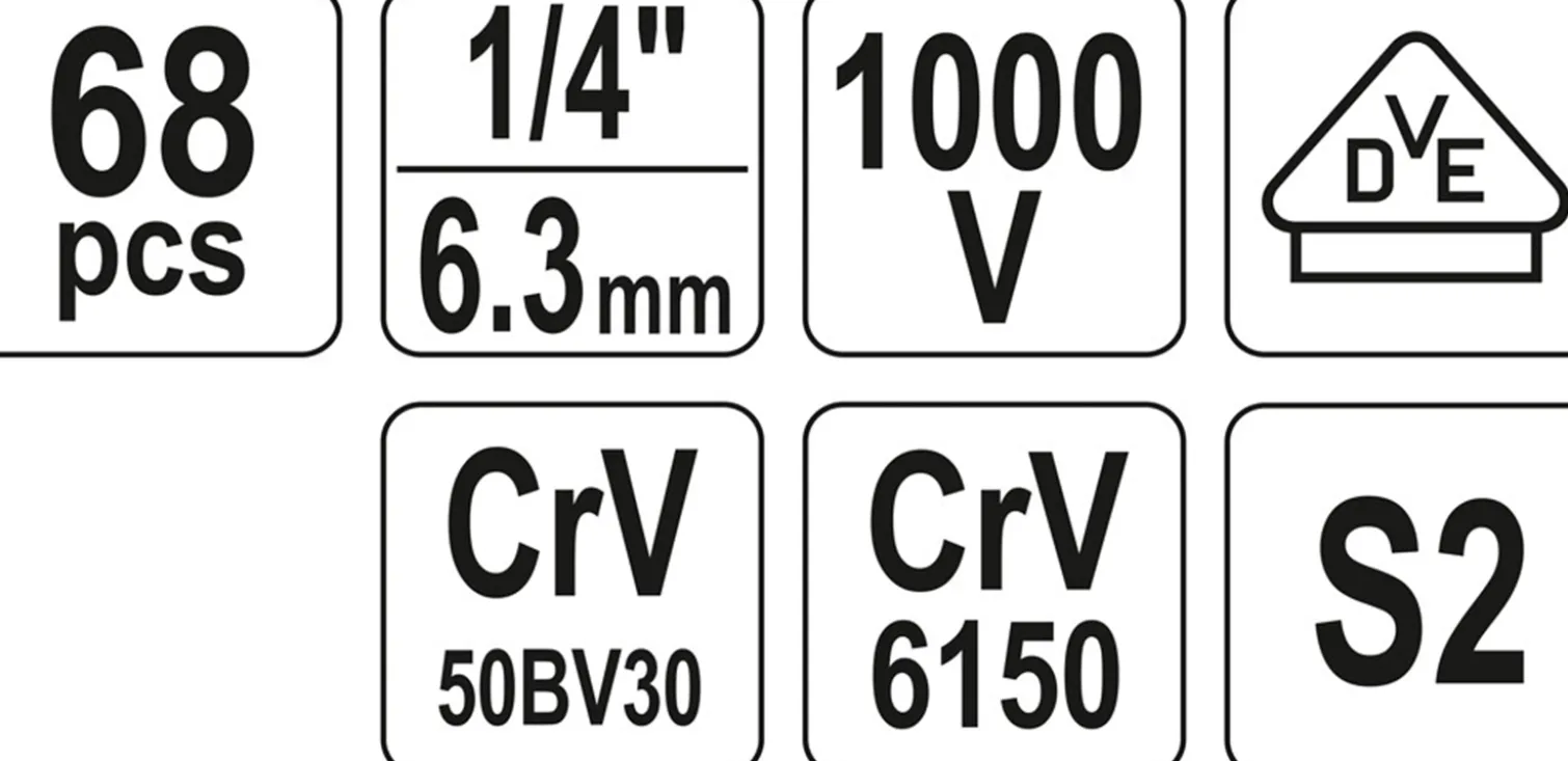 Zestaw narzędzi dla elektryków, 68 elementów Yato YT-39009