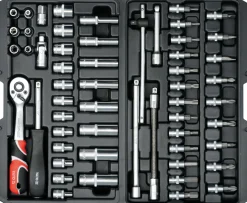 Zestaw narzędziowy 1/4" 56szt. Yato YT-14501