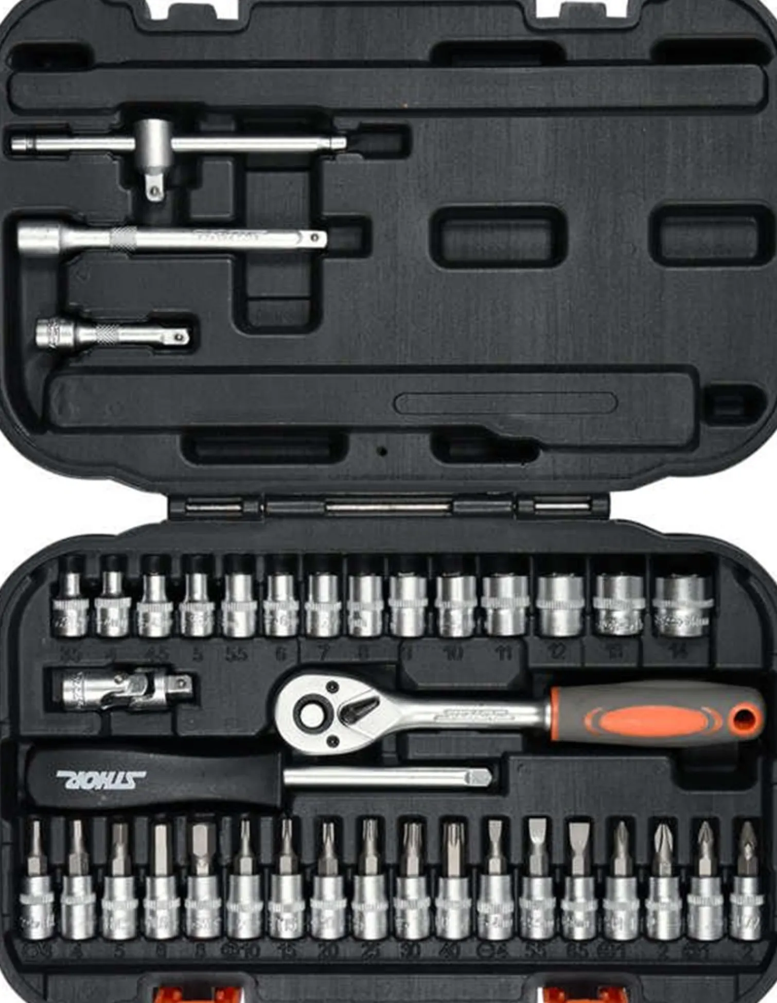 Zestaw narzędziowy XS 1/4" 38szt. Sthor 58640