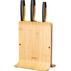Zestaw 3 noży w bambusowym bloku Fiskars 1057553