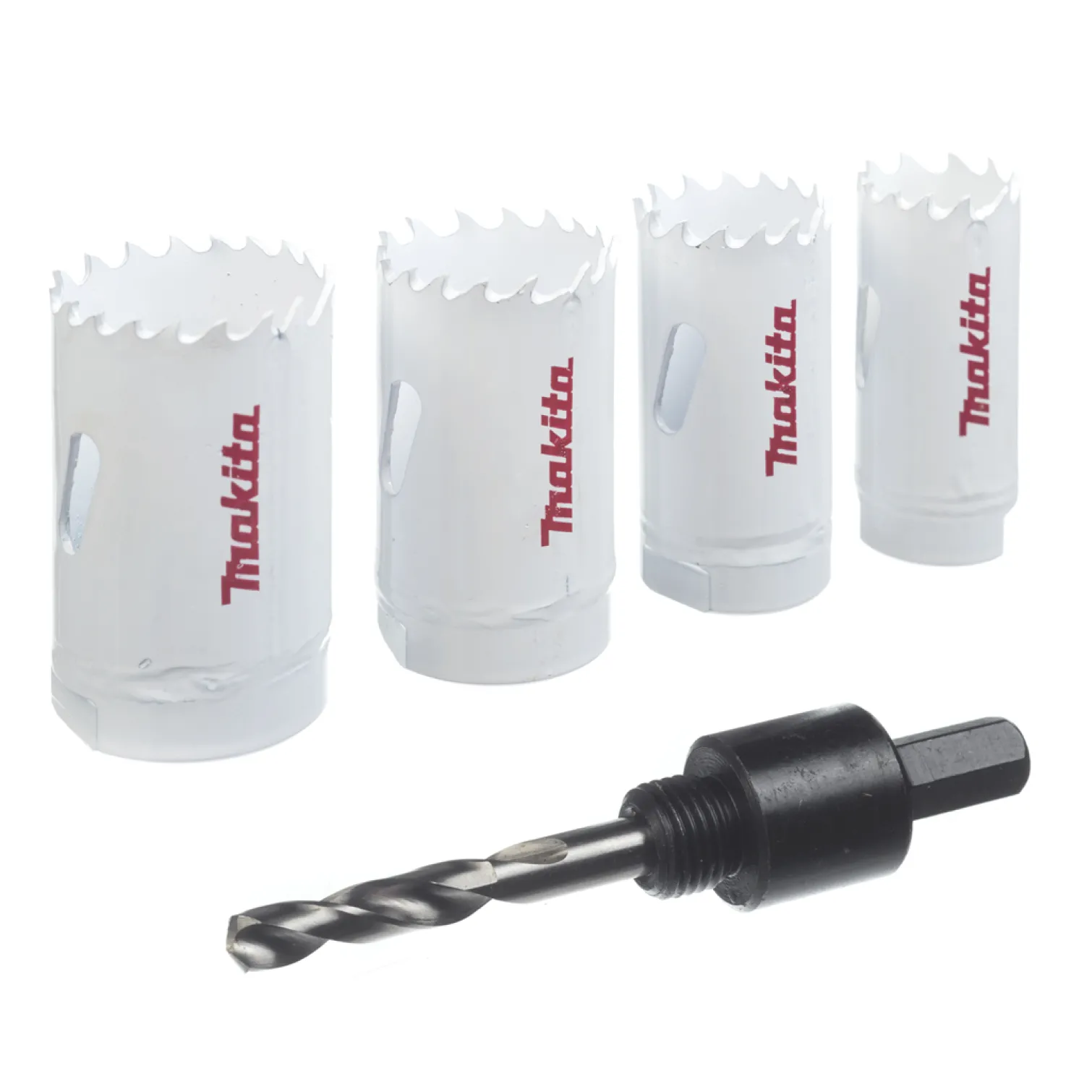 Zestaw otwornic 22, 25, 29, 32 mm + adapter + wiertło prowadzące Makita D-33641