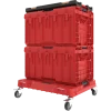 Zestaw szuflad na platformie kołowej Qbrick System ONE 2.0 WORKSHOP DRAWERS SET nr 7 RED Ultra HD Custom