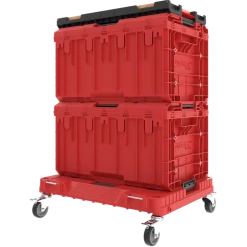 Zestaw szuflad na platformie kołowej Qbrick System ONE 2.0 WORKSHOP DRAWERS SET nr 7 RED Ultra HD Custom