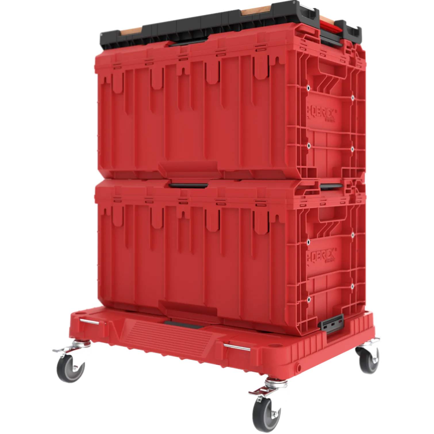 Zestaw szuflad na platformie kołowej Qbrick System ONE 2.0 WORKSHOP DRAWERS SET nr 7 RED Ultra HD Custom